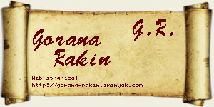 Gorana Rakin vizit kartica